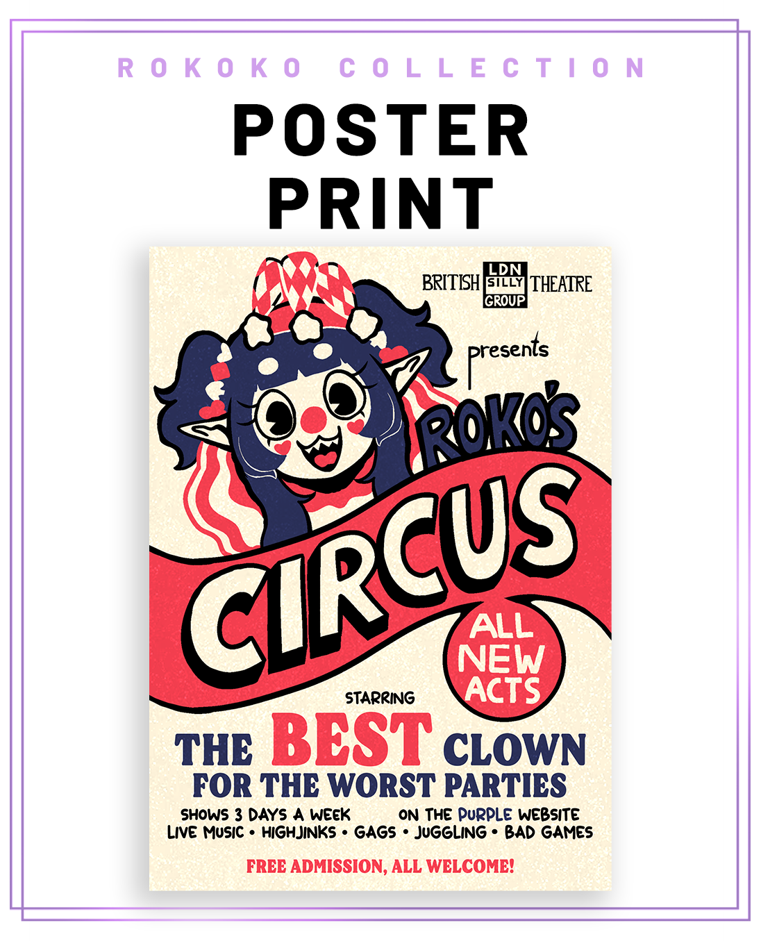 Checkerboard Print Rokoko ROKOKO POSTER PRINT – Mugi Mart